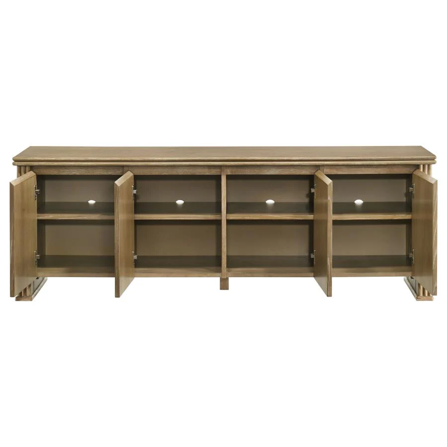 Adina - 70" TV Stand Media Console - Distressed Light Brown - Image 4