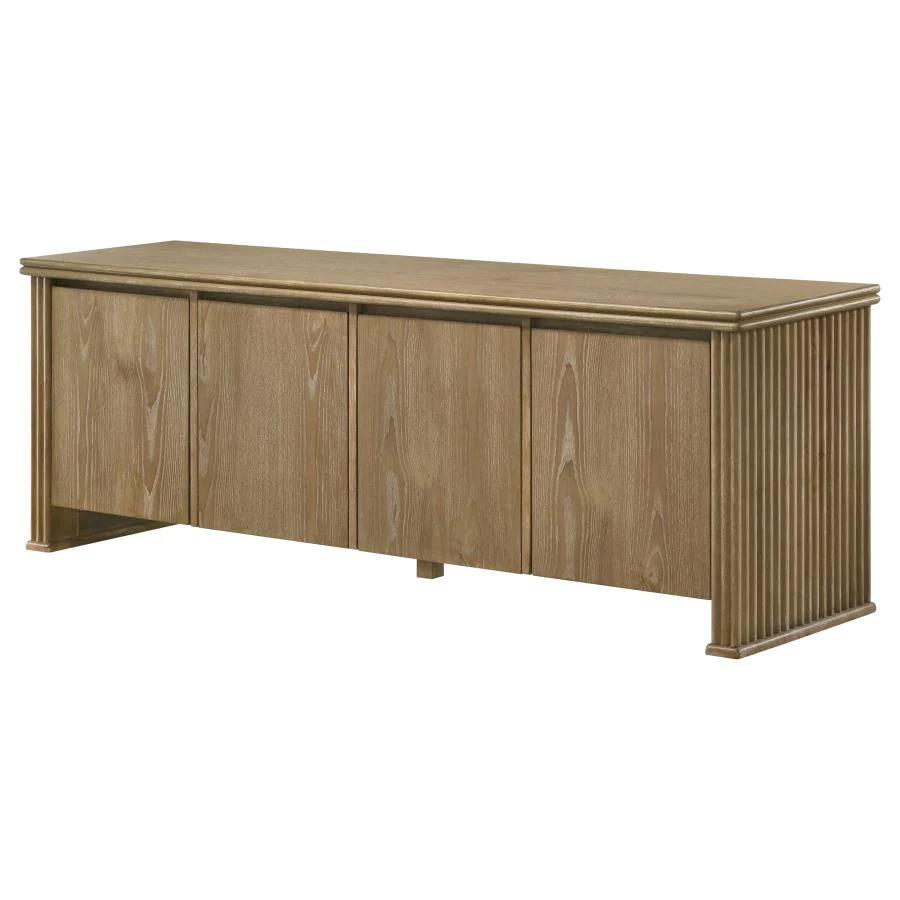 Adina - 70" TV Stand Media Console - Distressed Light Brown - Image 5