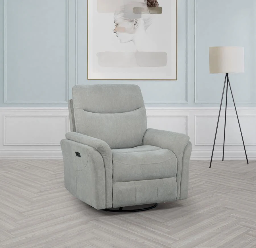 Adler - Upholstered Power Swivel Glider Recliner - Image 5