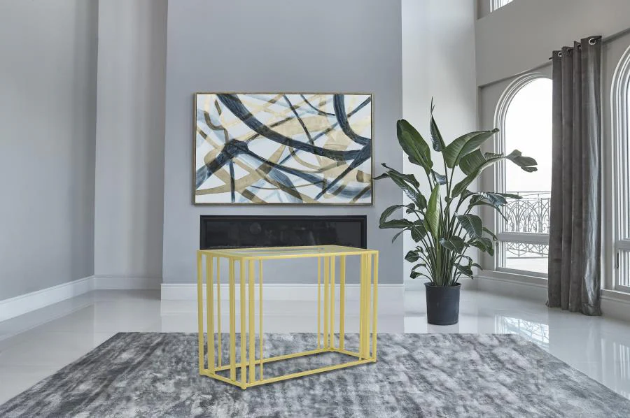 Adri - Glass Top Entryway Sofa Console Table - Image 2