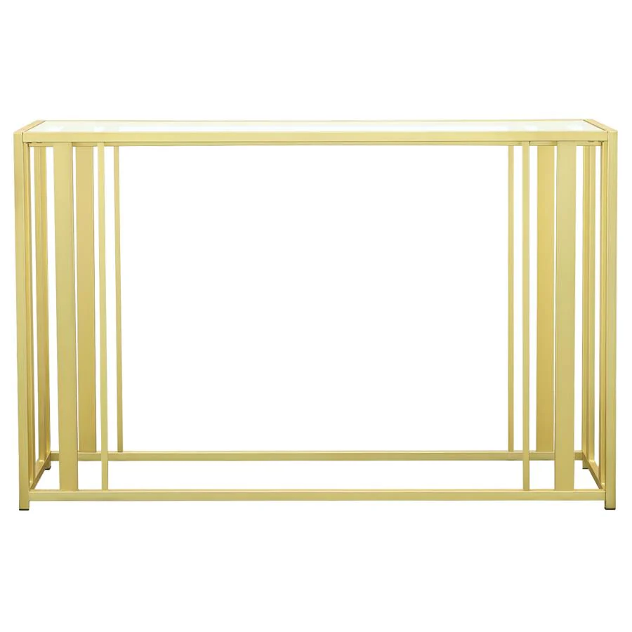 Adri - Glass Top Entryway Sofa Console Table - Image 3