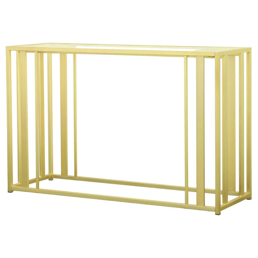 Adri - Glass Top Entryway Sofa Console Table - Image 4