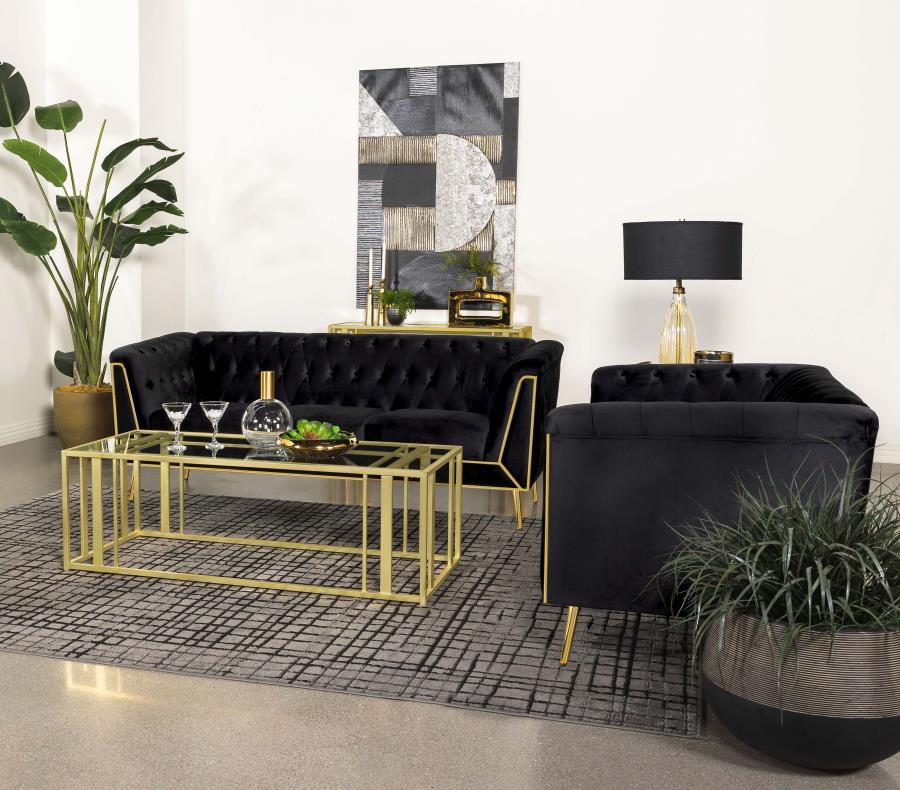 Adri - Rectangular Glass Top Coffee Table - Image 10