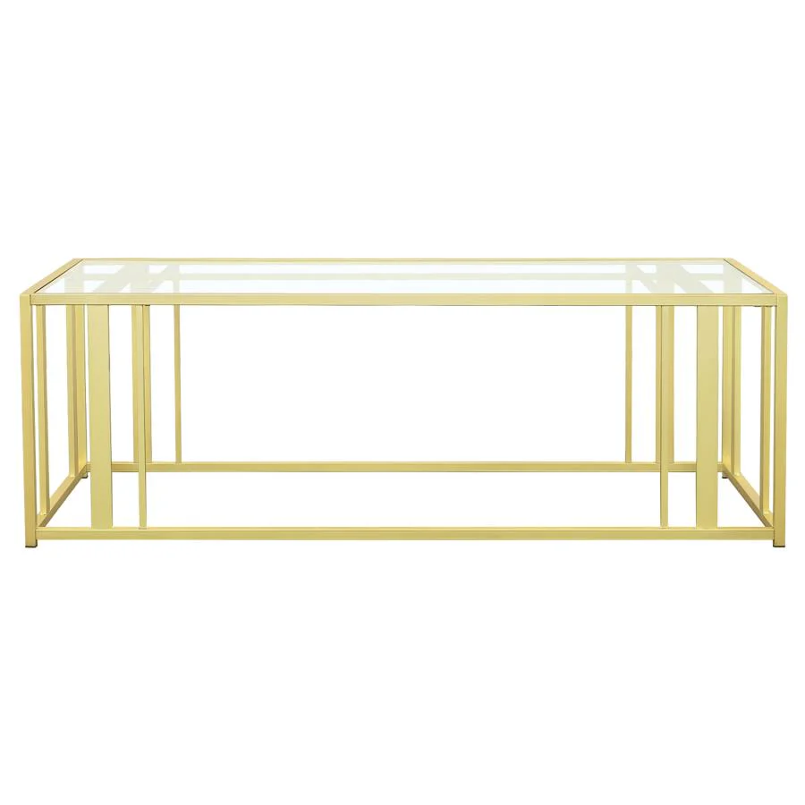 Adri - Rectangular Glass Top Coffee Table - Image 3