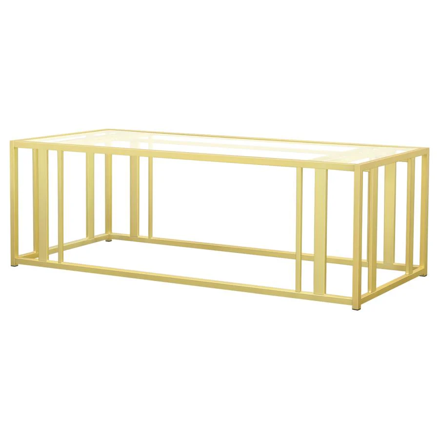 Adri - Rectangular Glass Top Coffee Table - Image 4