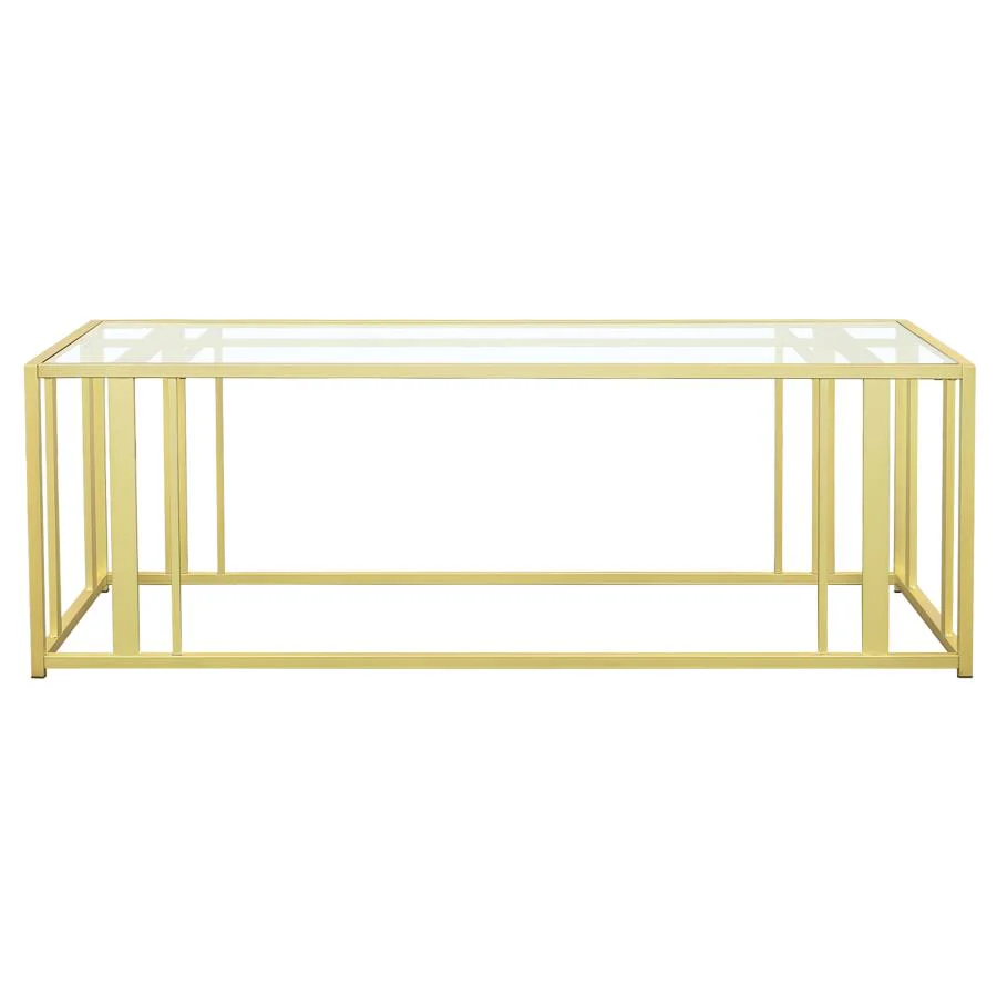 Adri - Rectangular Glass Top Coffee Table - Image 6