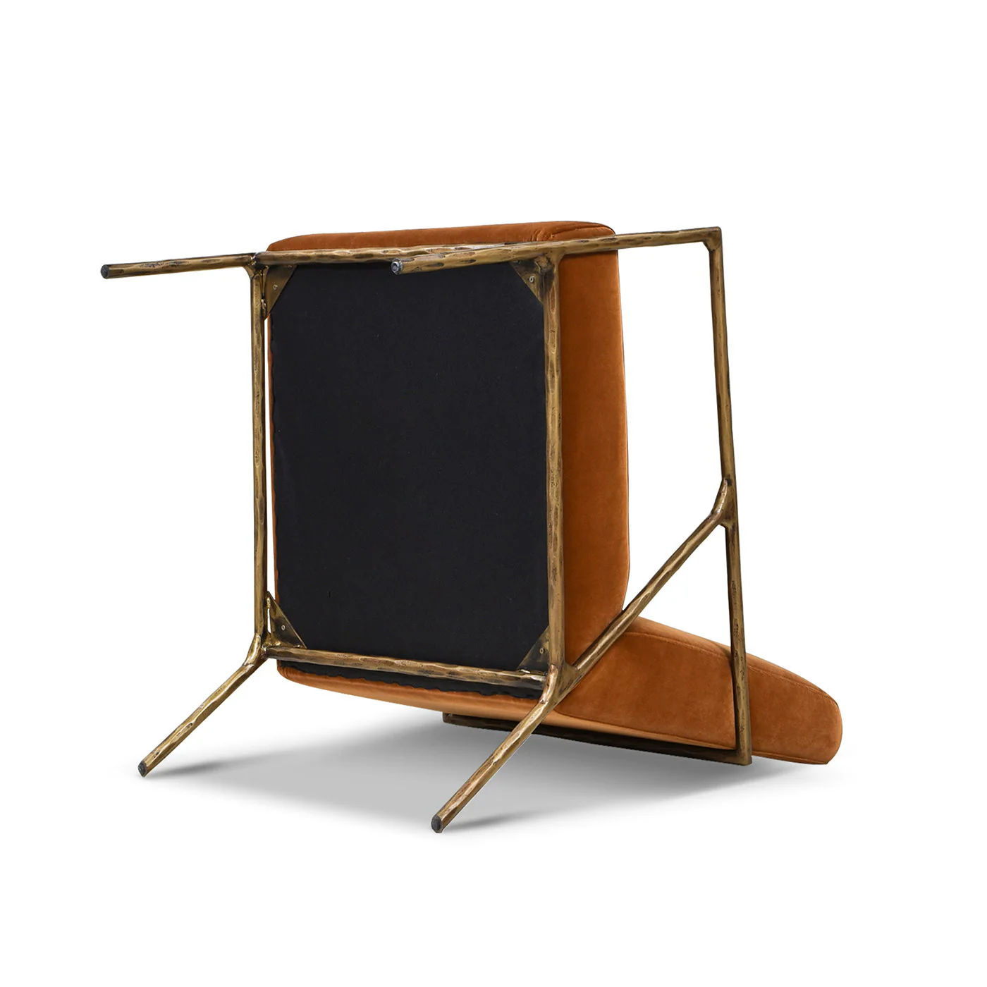 Aerin - Hammered Brass Upholstered Accent Arm Chair - Image 12