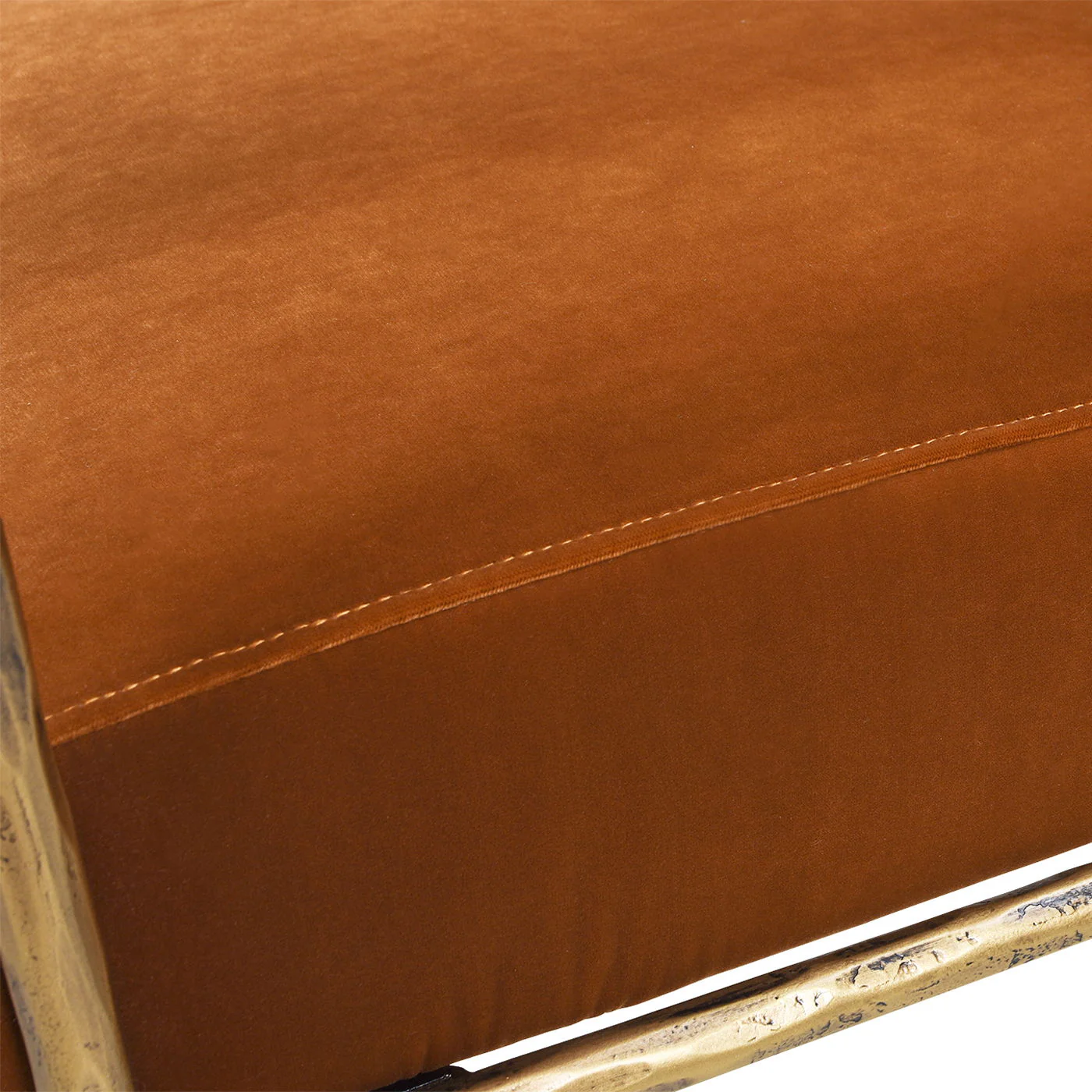 Aerin - Hammered Brass Upholstered Accent Arm Chair - Image 14