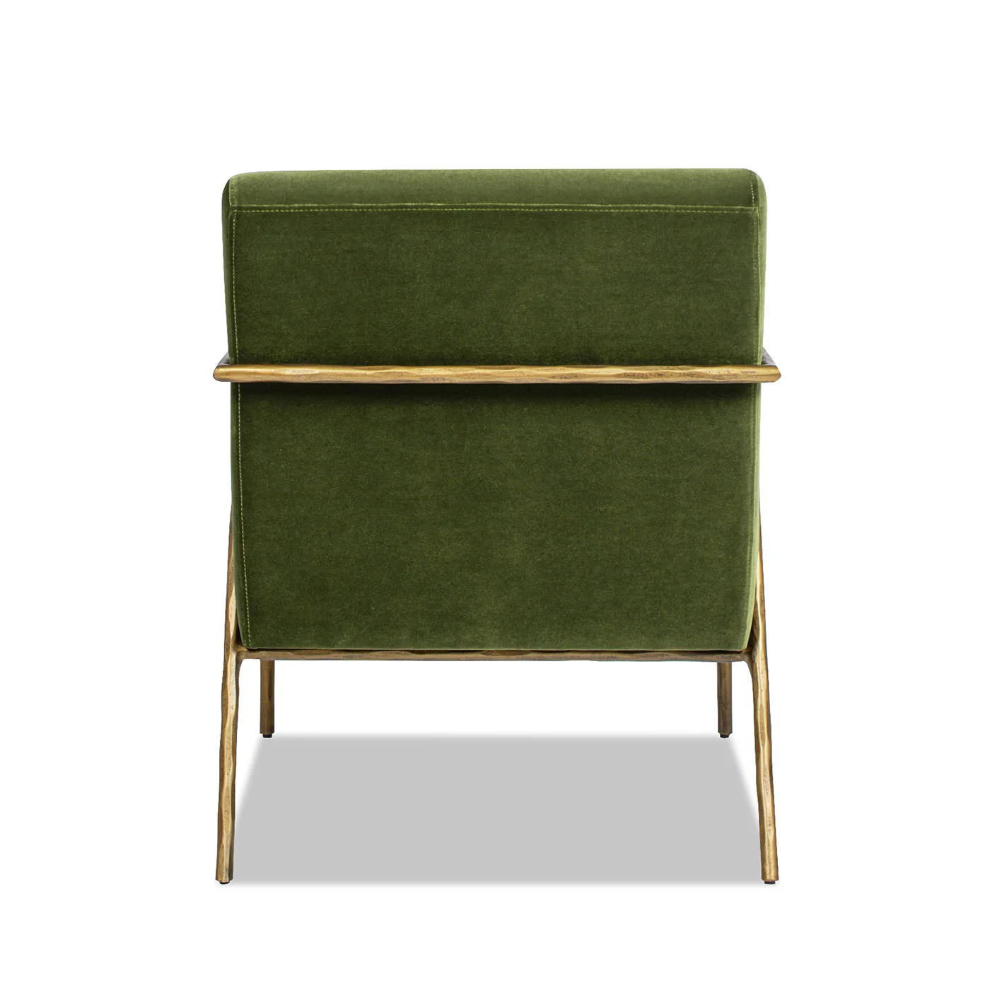 Aerin - Hammered Brass Upholstered Accent Arm Chair - Image 3