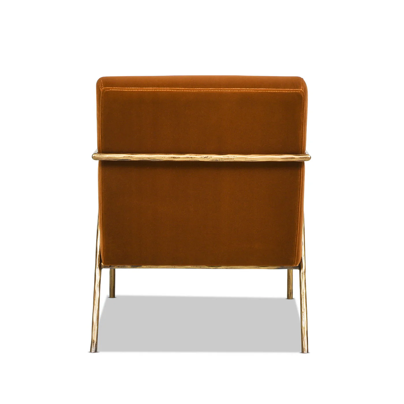 Aerin - Hammered Brass Upholstered Accent Arm Chair - Image 9