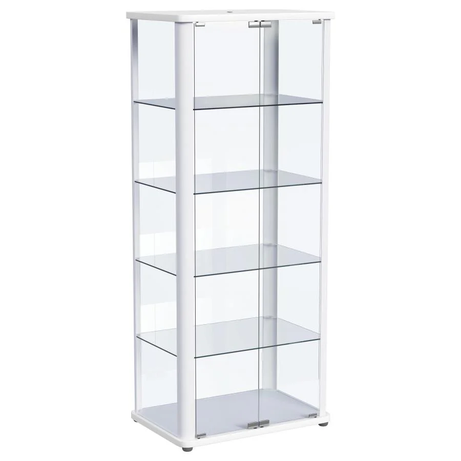 Aero - 5-Shelf Display Curio Cabinet With Led Lighting - Image 8