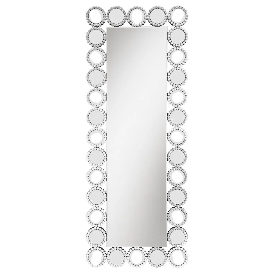 Aghes 24 x 62 Inch Wall Mirror with Lighting Silver - Image 11