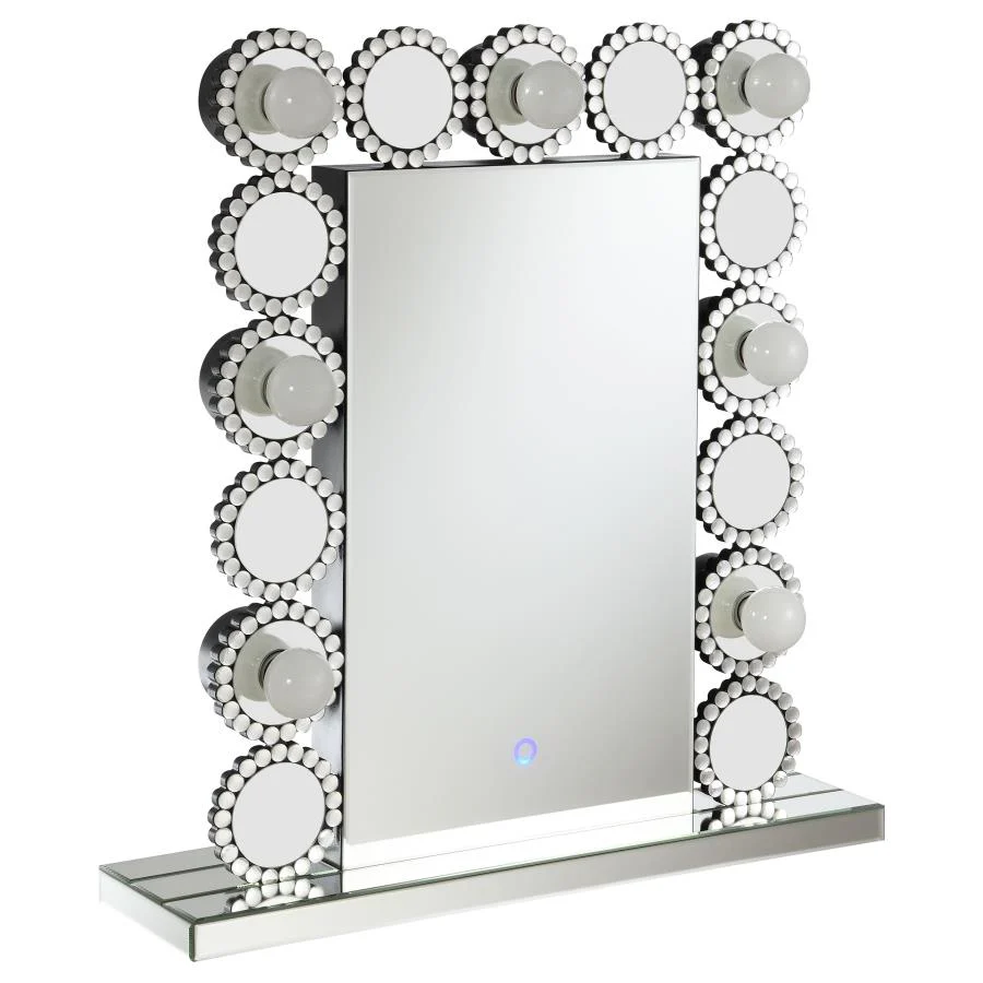 Aghes Vanity Mirror with Lighting Silver - Image 7