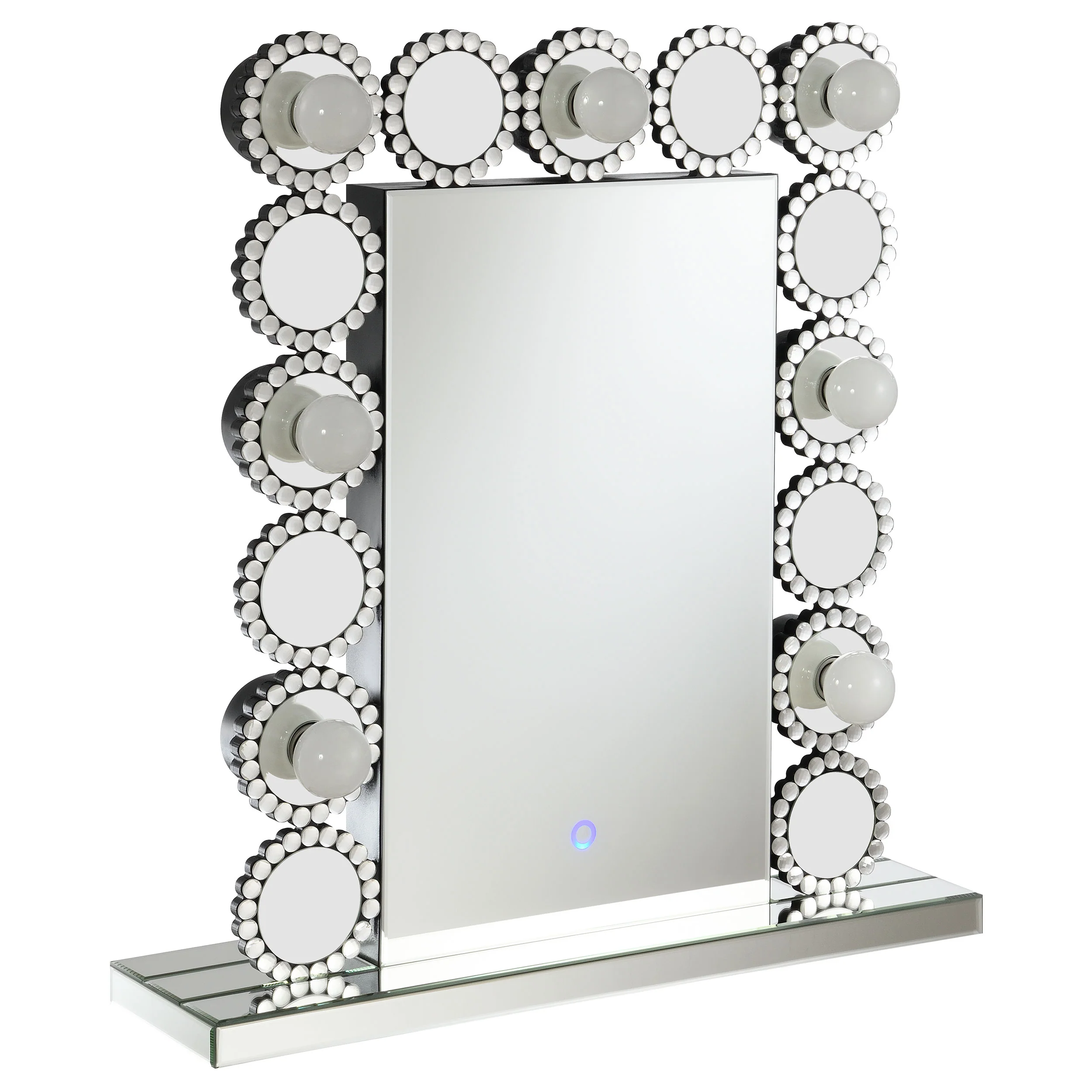 Aghes Vanity Mirror with Lighting Silver - Image 8