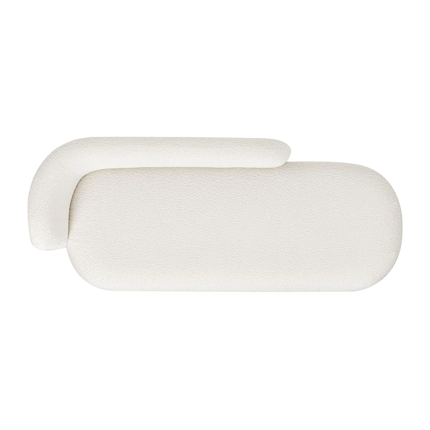 Aire - RAF Modern Rounded Chaise Lounge - Ivory White - Image 6