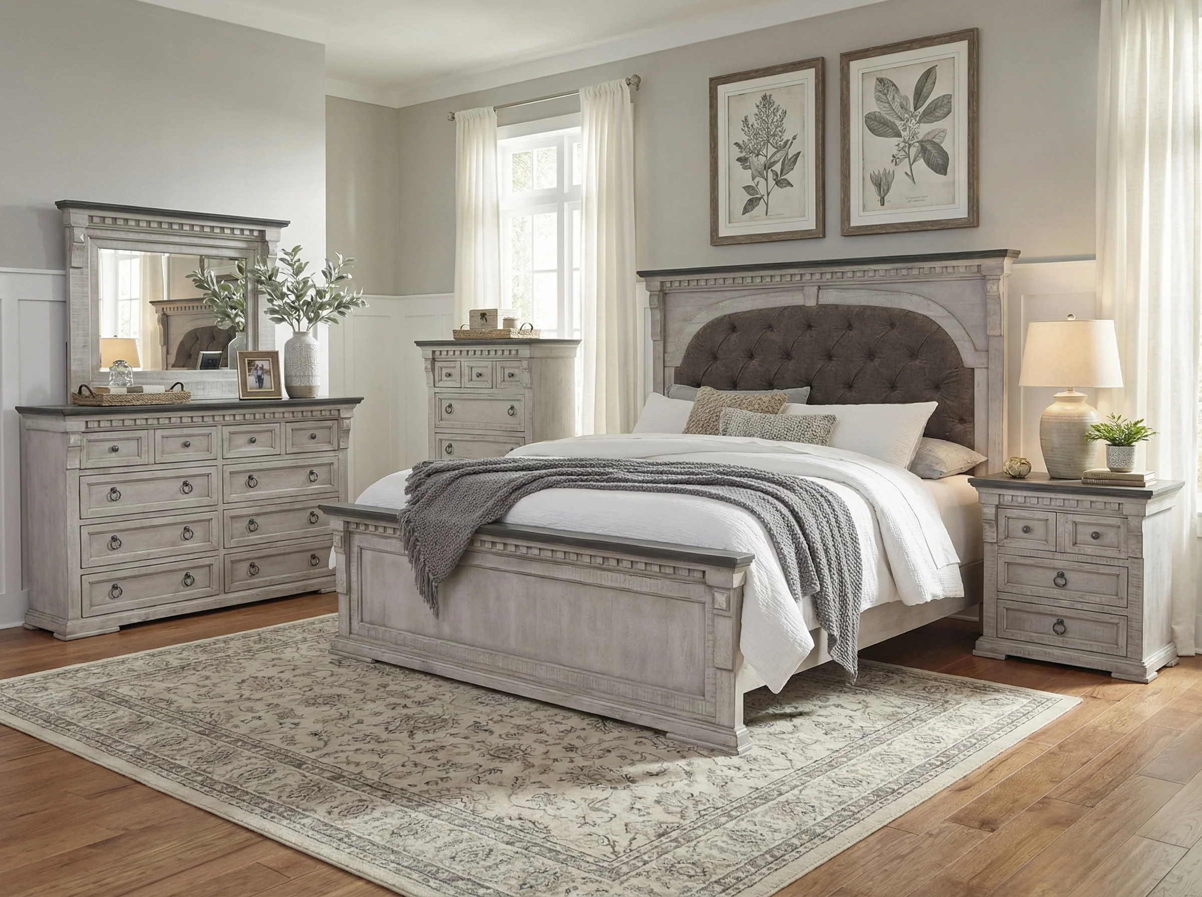 Alamo 6 Piece Weathered Gray Bedroom Set - Image 11