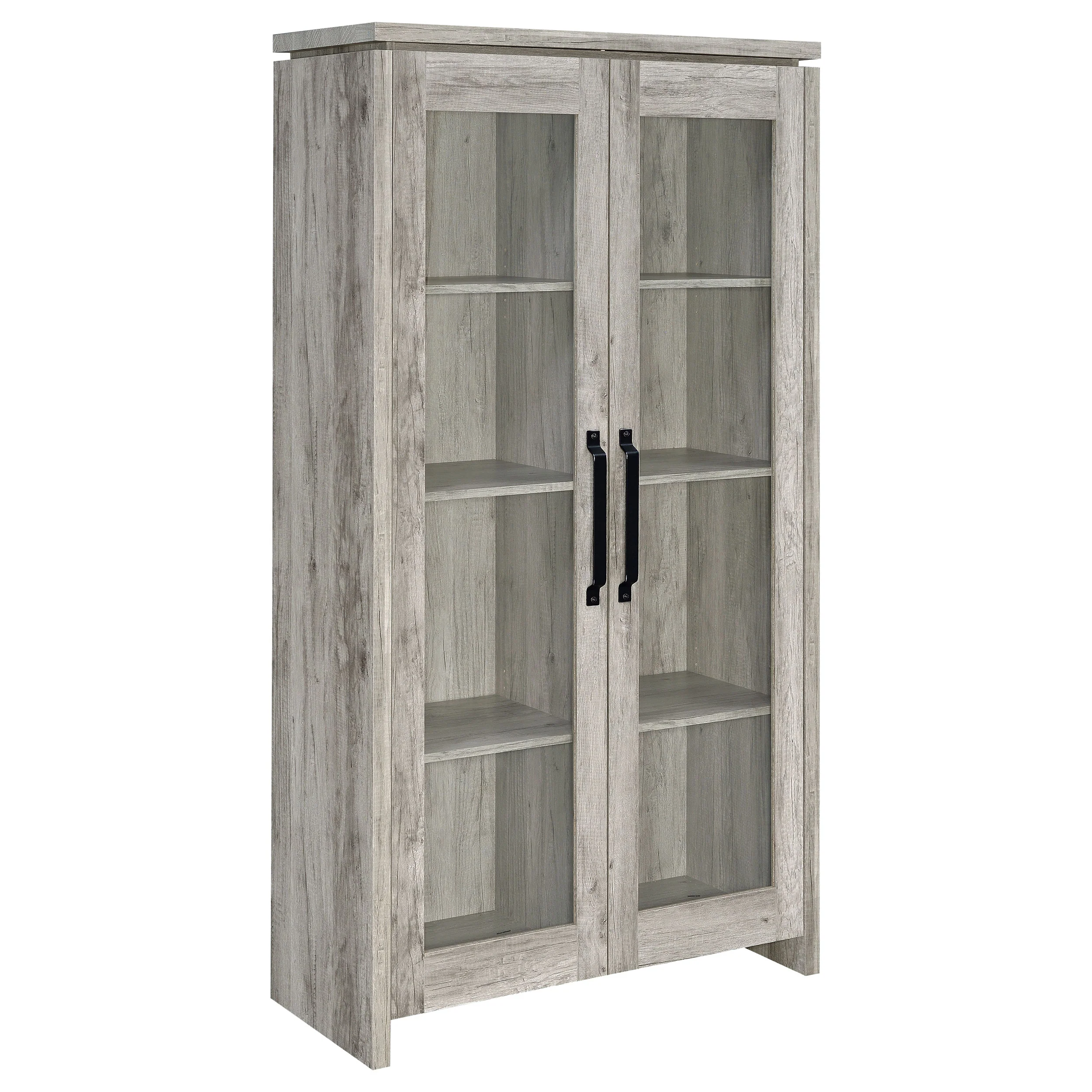 Alejo - 2 Door Engineered Wood Tall Cabinet - Gray Driftwood - Image 11