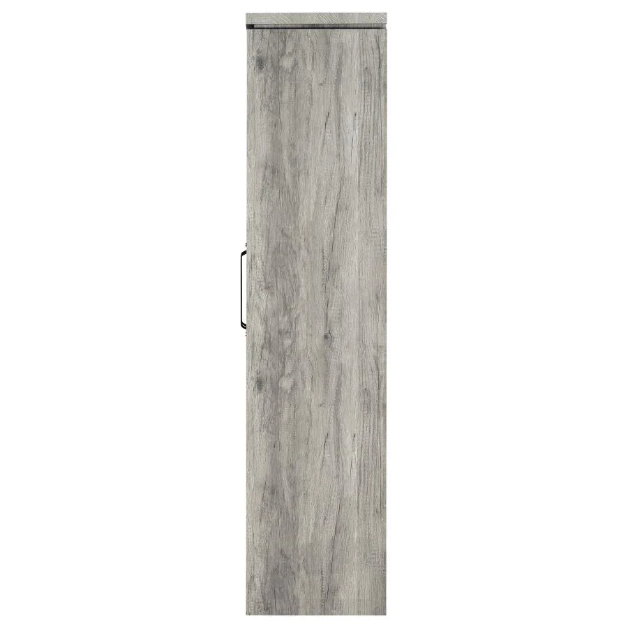 Alejo - 2 Door Engineered Wood Tall Cabinet - Gray Driftwood - Image 6