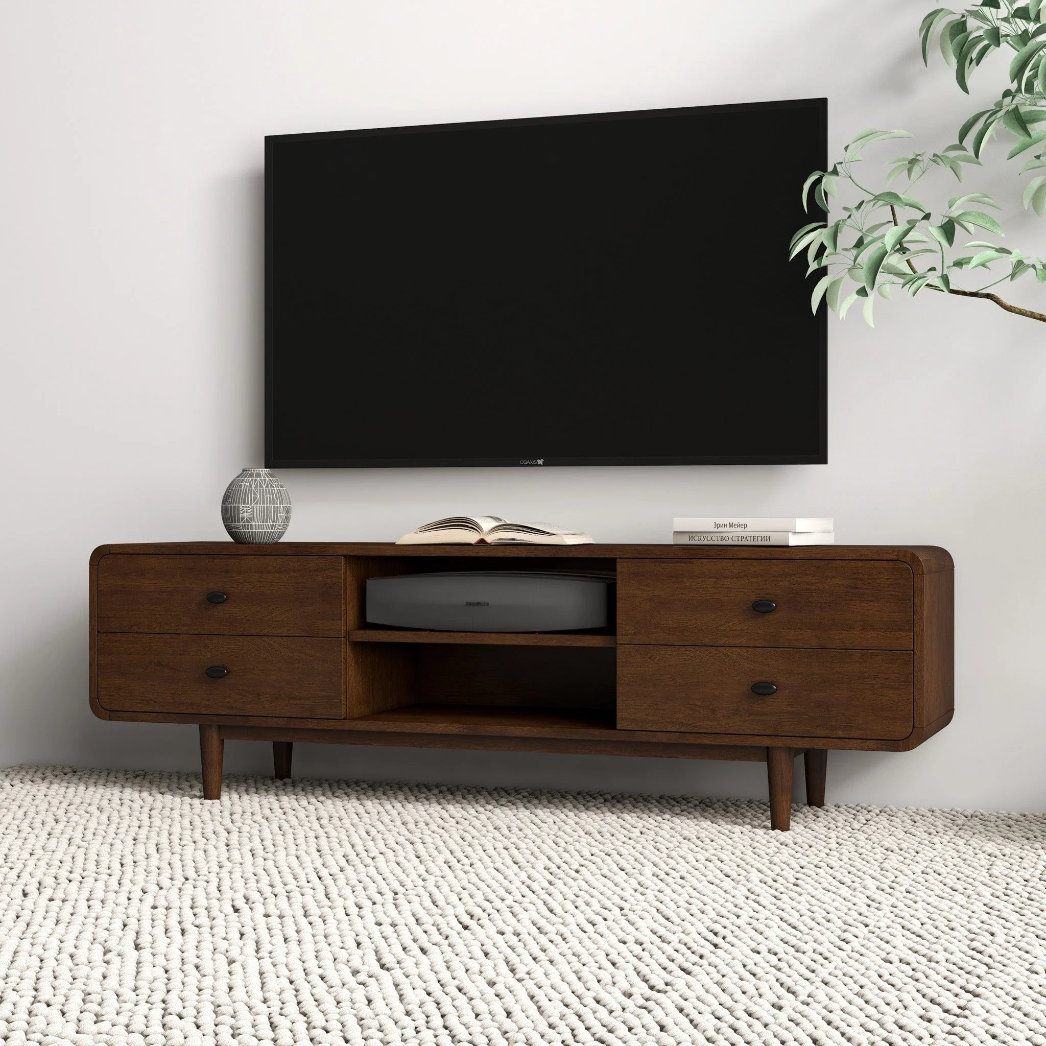Alexa - TV Stand - Dark Brown / Wood - Image 10