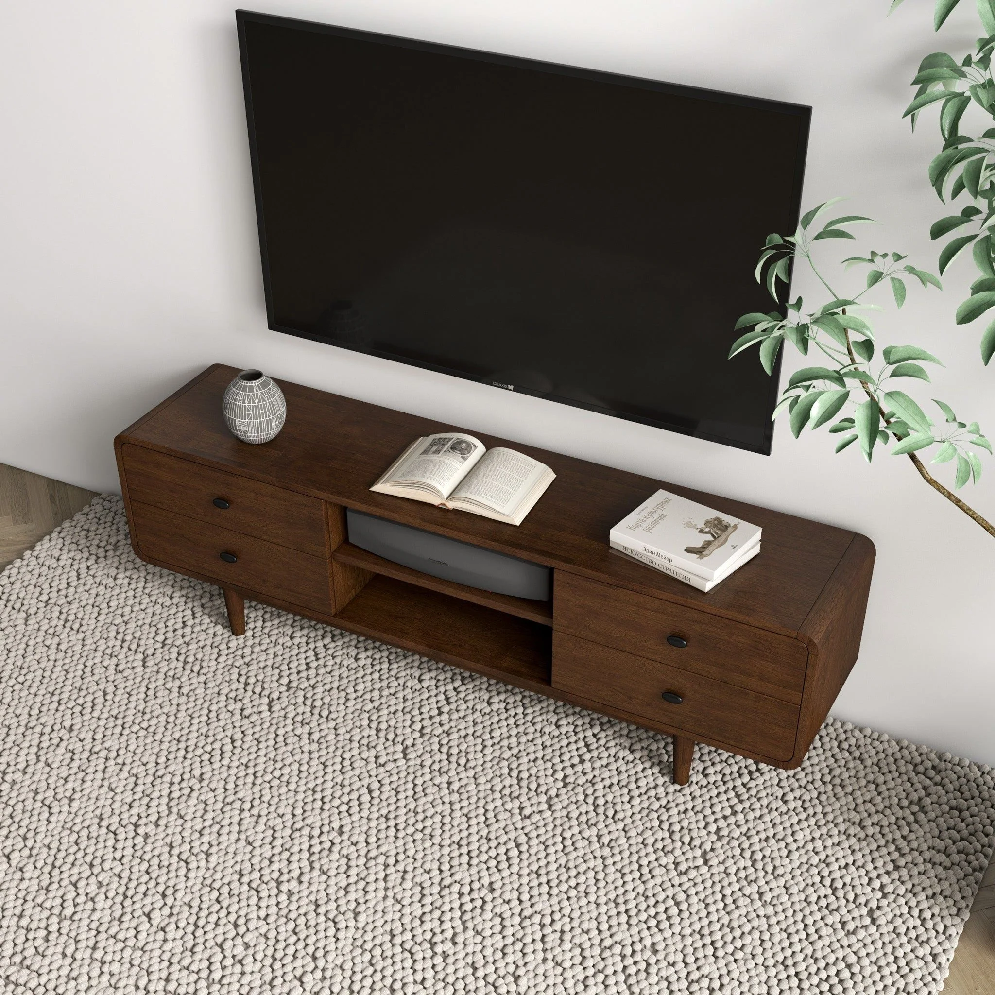 Alexa - TV Stand - Dark Brown / Wood - Image 6
