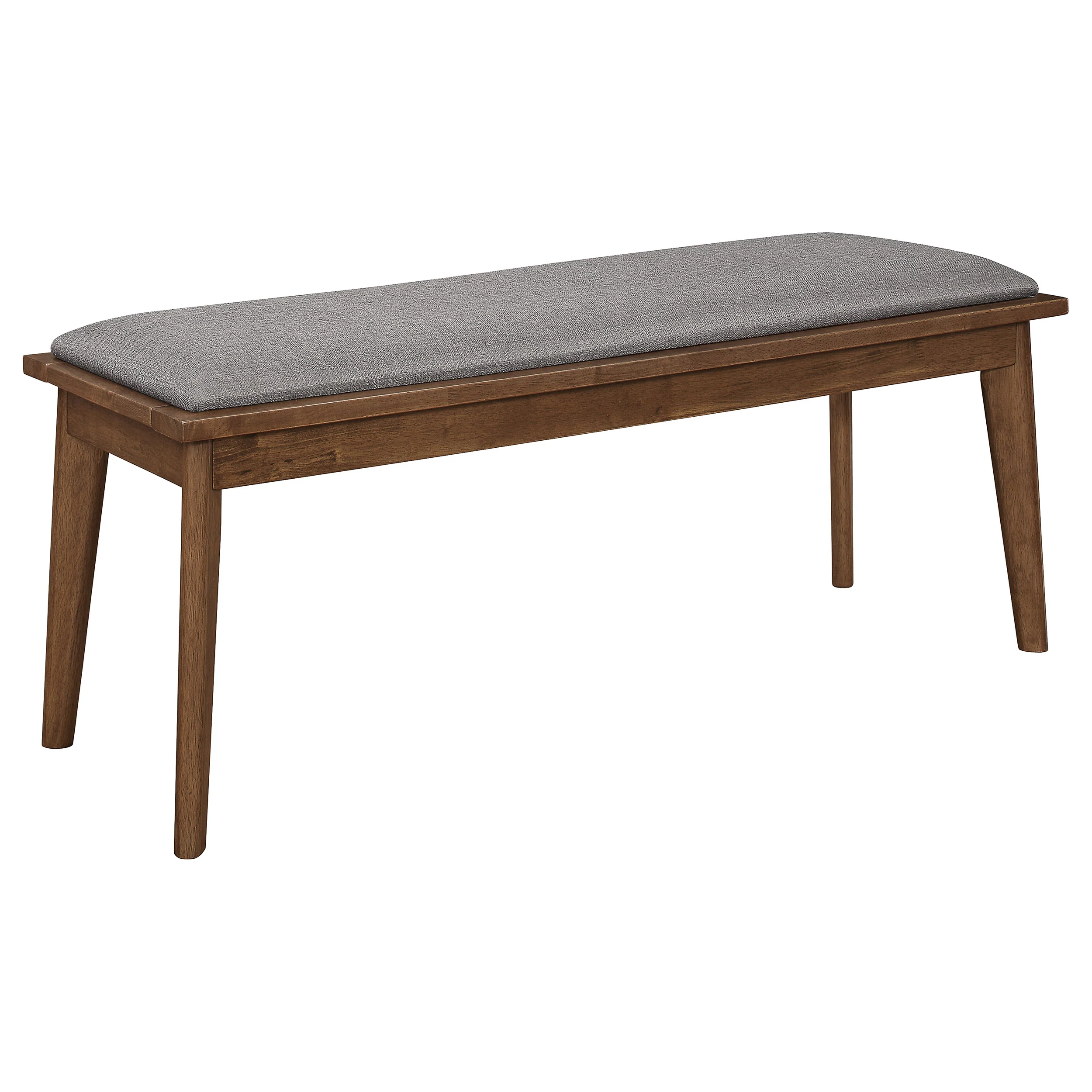 Alfredo - Upholstered Dining Bench - Gray And Natural Walnut - Image 11