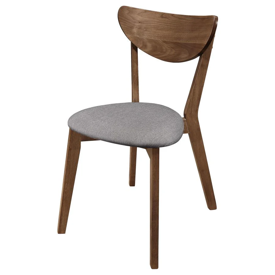 Alfredo - Dining Side Chair (Set of 2) - Gray And Natural Walnut - Image 5