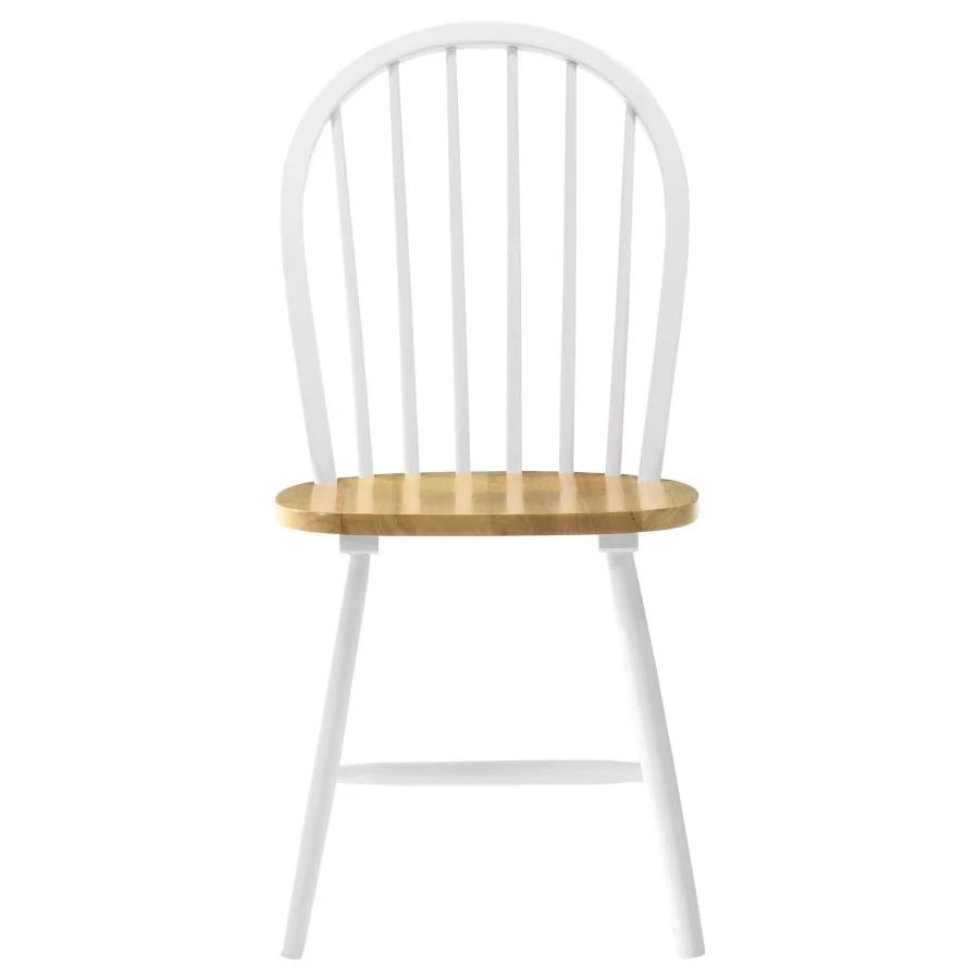 Allison - 5 Piece Round Drop Leaf Dining Table Set - White - Image 7