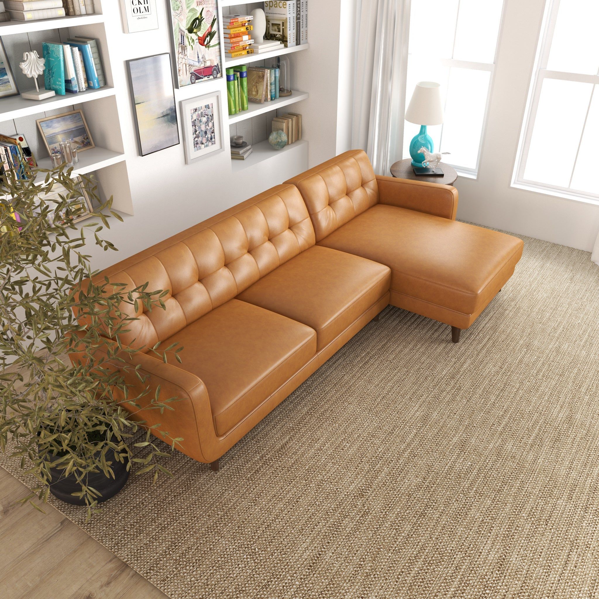 Allison - Mid-Century Modern Sectional Sofa Chaise - Image 19