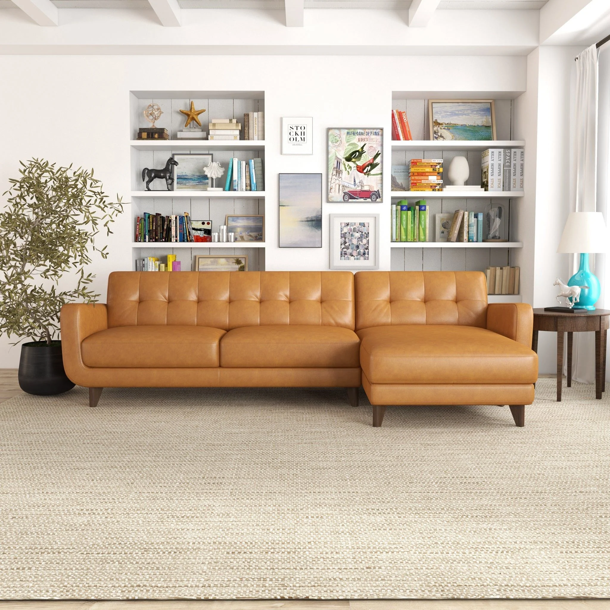 Allison - Mid-Century Modern Sectional Sofa Chaise - Image 5