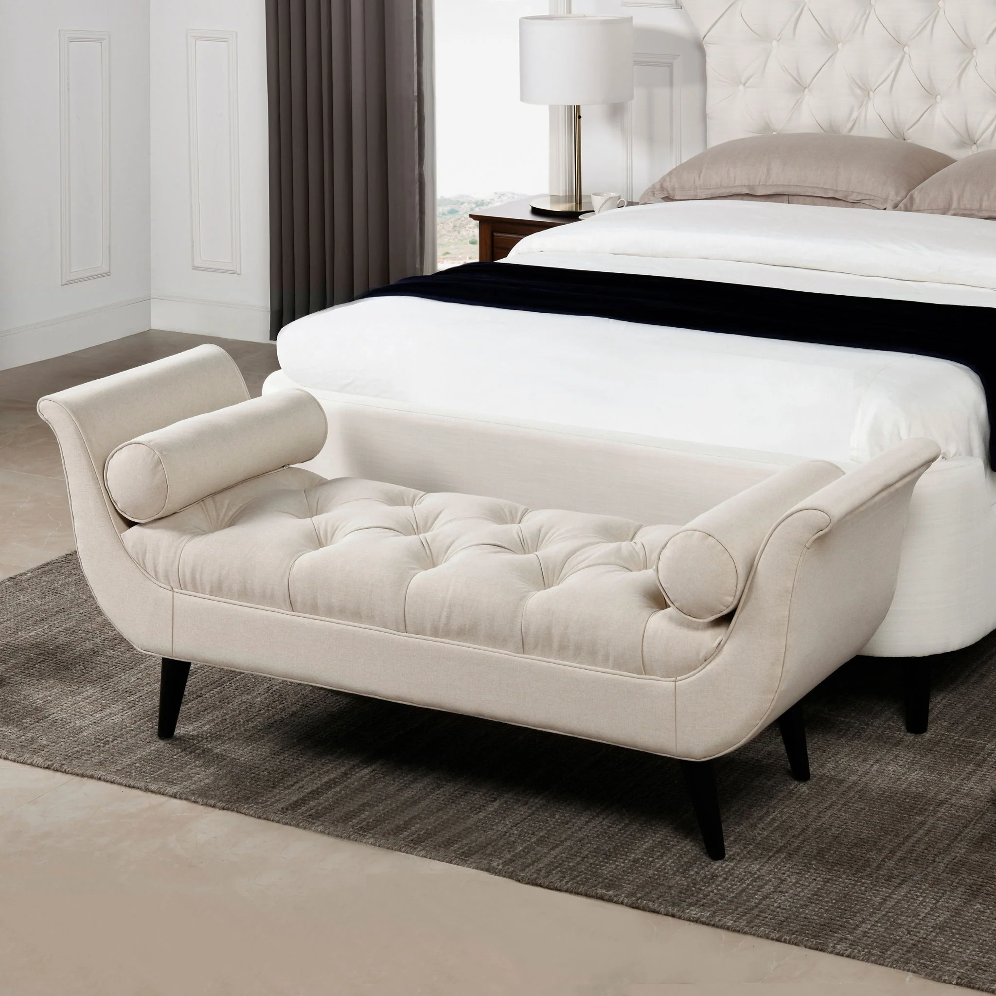 Alma - Tufted Flared Arm Entryway Bench - Image 34