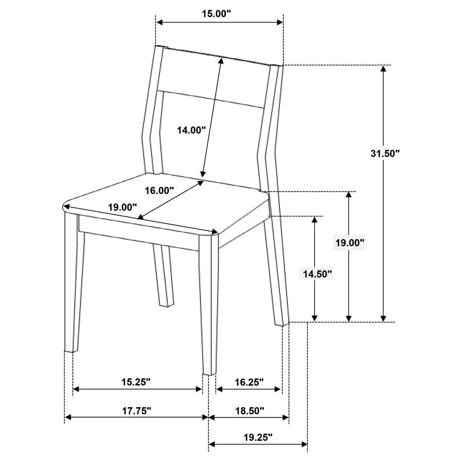 Almonte - Dining Chair Upholstered Seat (Set of 2) - Dark Brown - Image 13