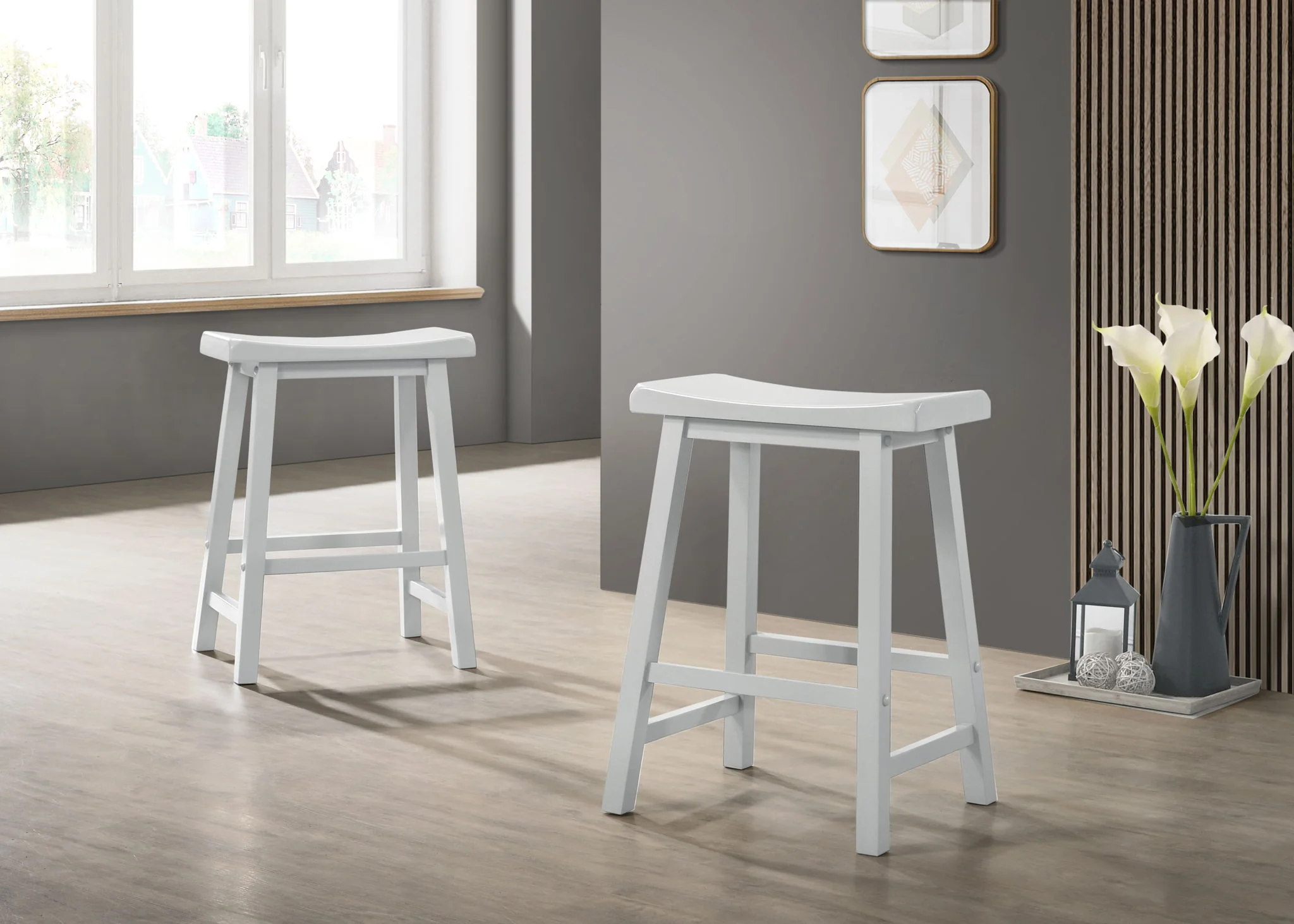 Alonzo - 17.5" Backless Ergonomic Counter Height Stool (Set of 2) - Image 2