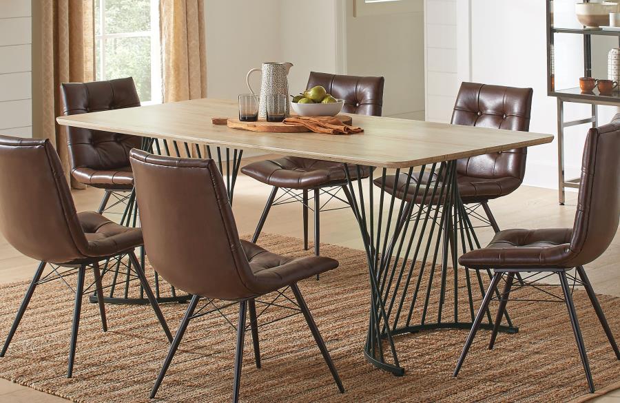 Altus - Composite Wood Dining Table - Natural Oak - Image 2
