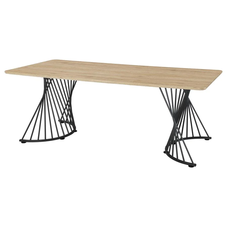Altus - Composite Wood Dining Table - Natural Oak - Image 4