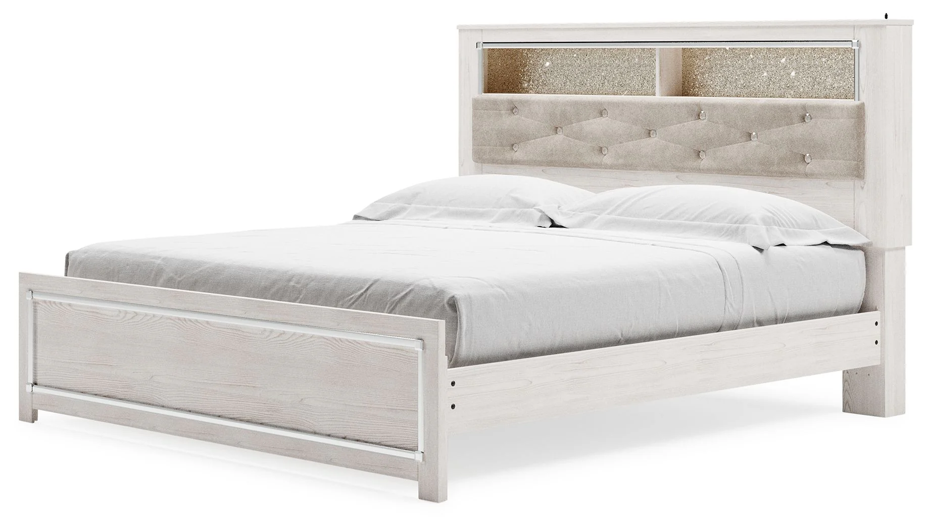 Altyra - King Bookcase Panel Bed - White - Image 6