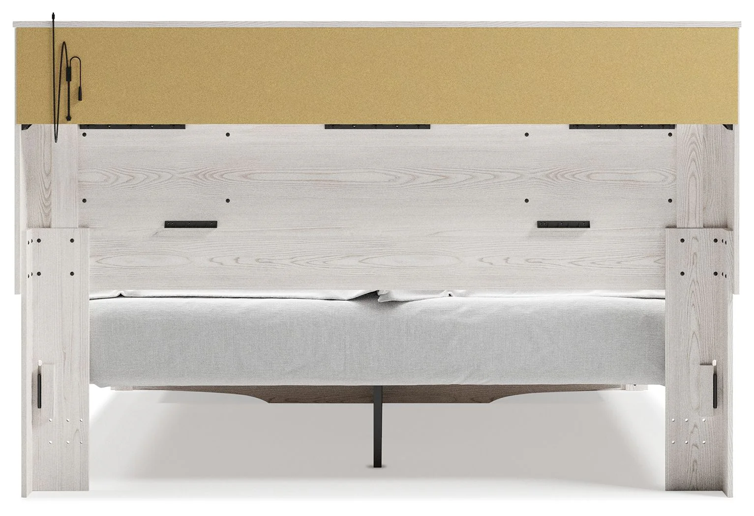 Altyra - King Upholstered Bookcase Bed With Storage - White - Image 9