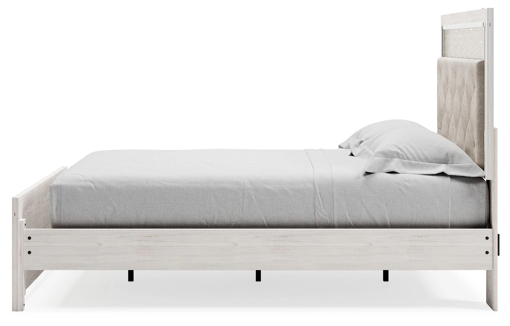 Altyra - Queen Panel Bed With Roll Slats - White - Image 2
