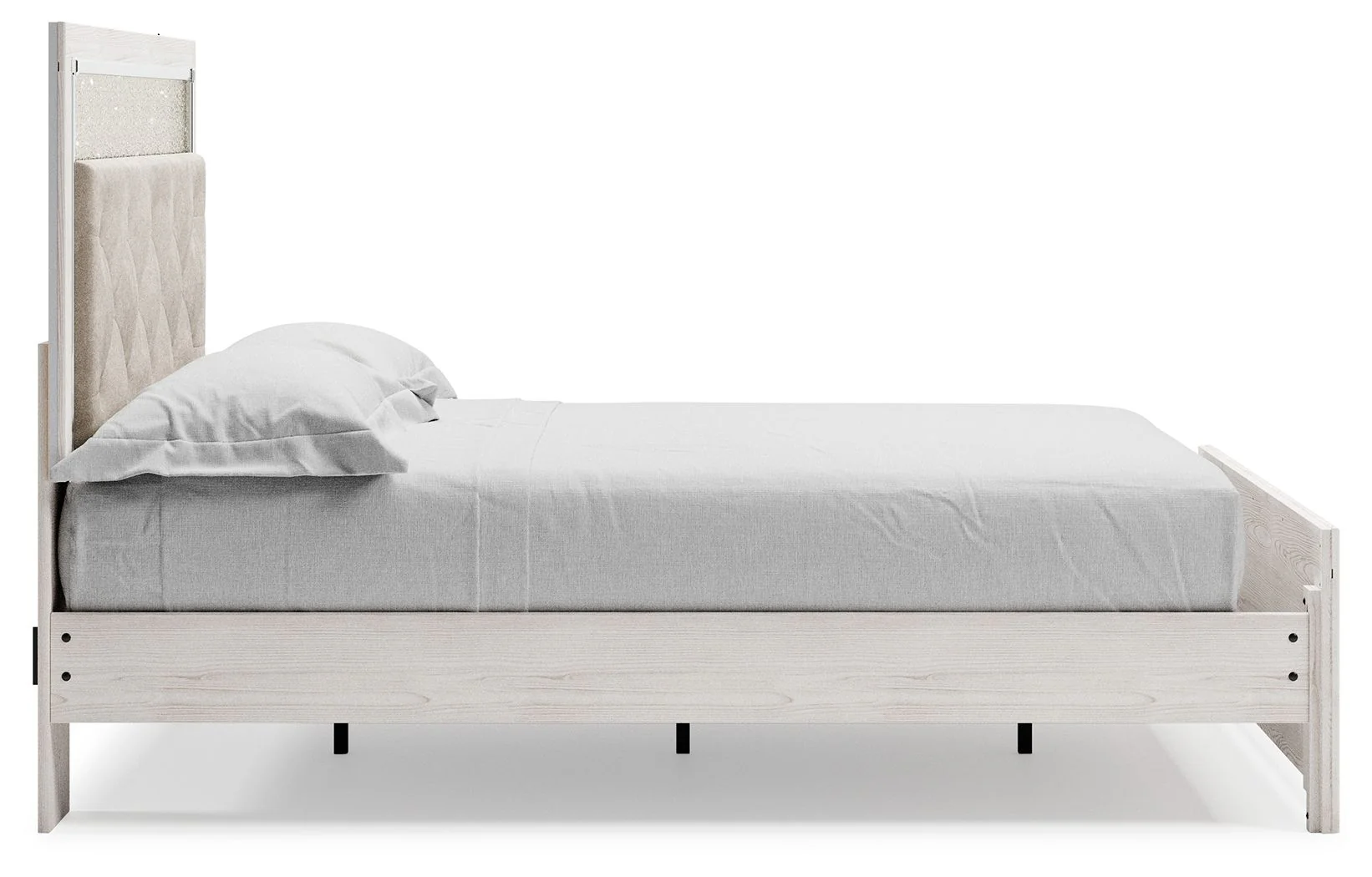 Altyra - Queen Panel Bed With Roll Slats - White - Image 4