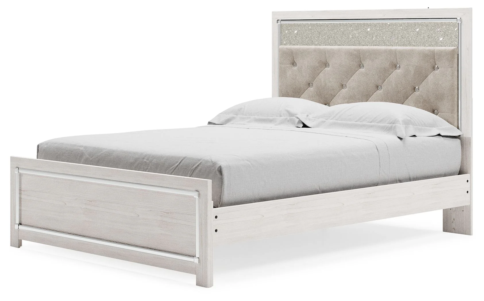 Altyra - Queen Panel Bed With Roll Slats - White - Image 7