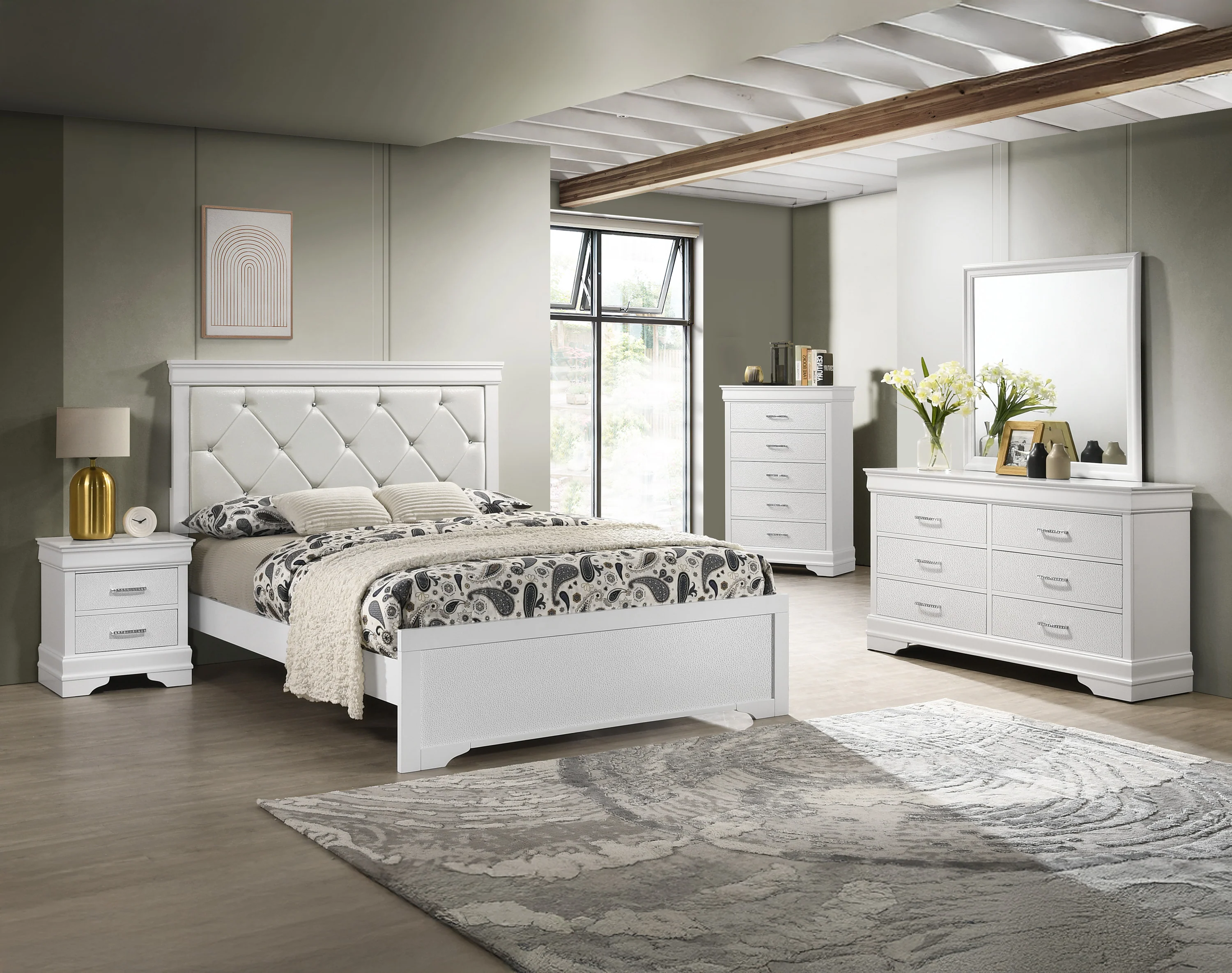 Amalia Night Stand White