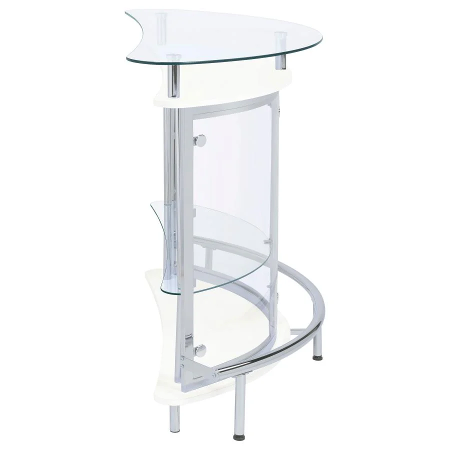 Amarillo - Freestanding Glass Top Home Bar Wine Cabinet - Image 20