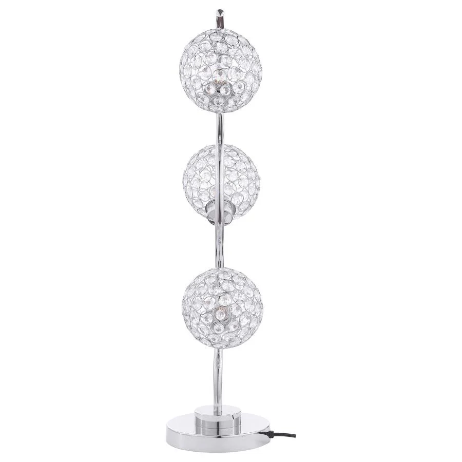Amberley 33-inch 3-light Curvy Metal Table Lamp Silver - Image 3