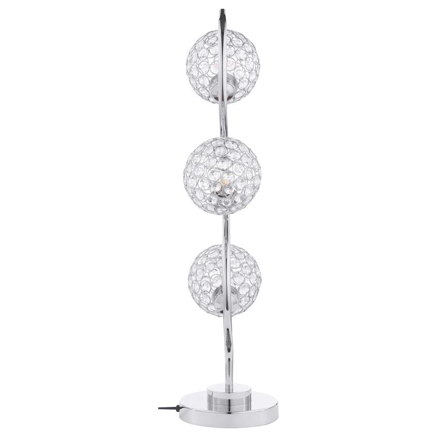 Amberley 33-inch 3-light Curvy Metal Table Lamp Silver - Image 5