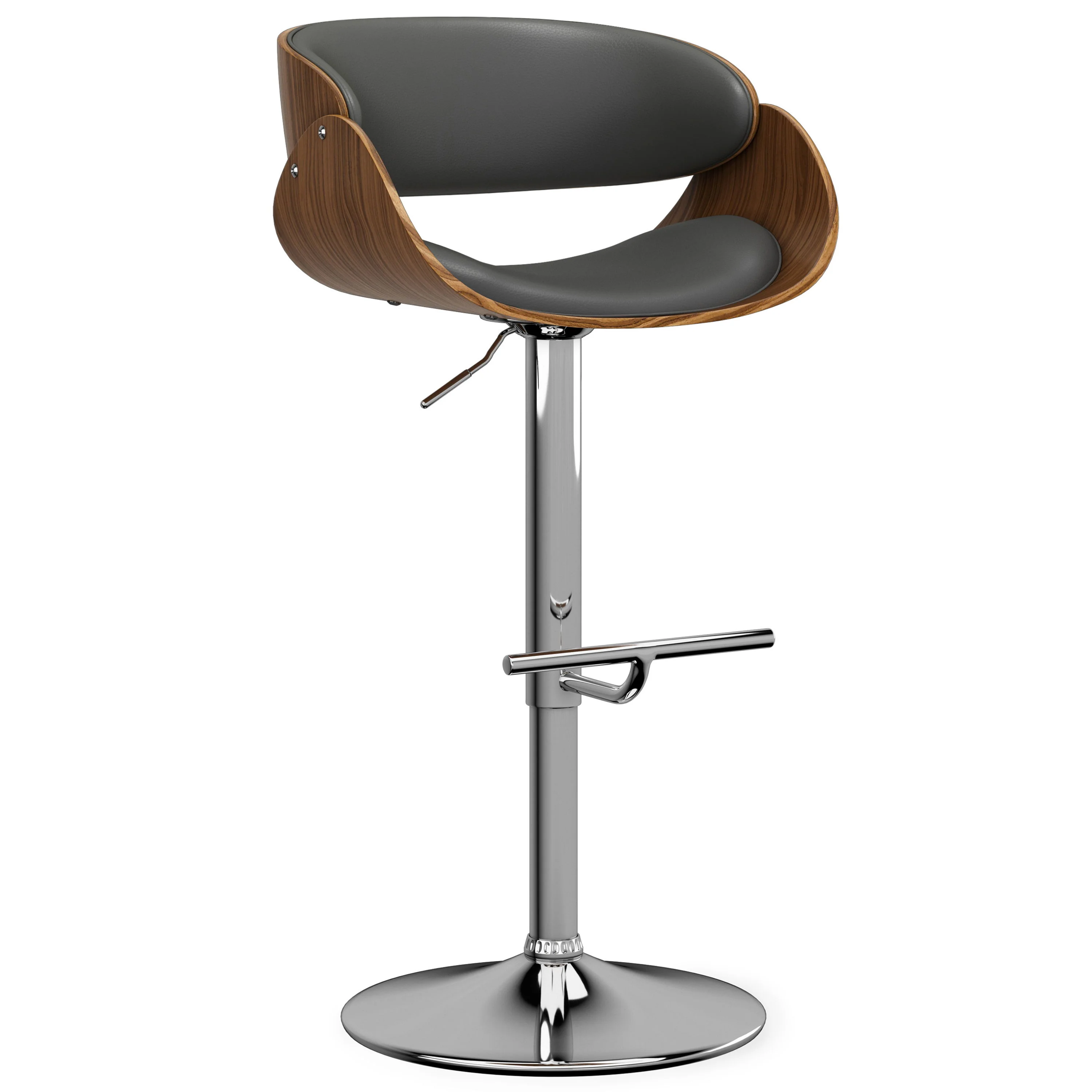 Amery - Mid Century Modern Adjustable Swivel Bar Stool - Image 3