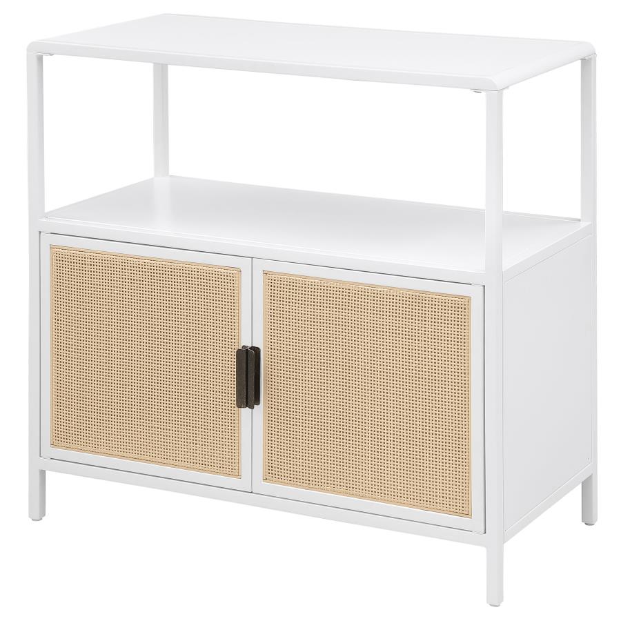 Amherst - 2-Door Radio Weave Cane Metal Accent Cabinet - Image 5