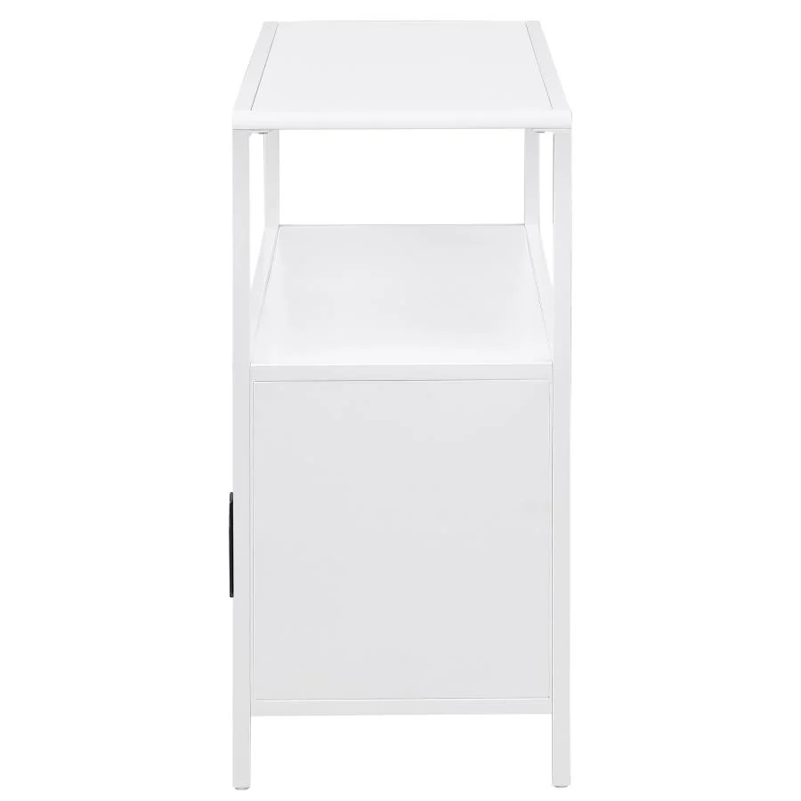 Amherst - 2-Door Radio Weave Cane Metal Accent Cabinet - Image 6