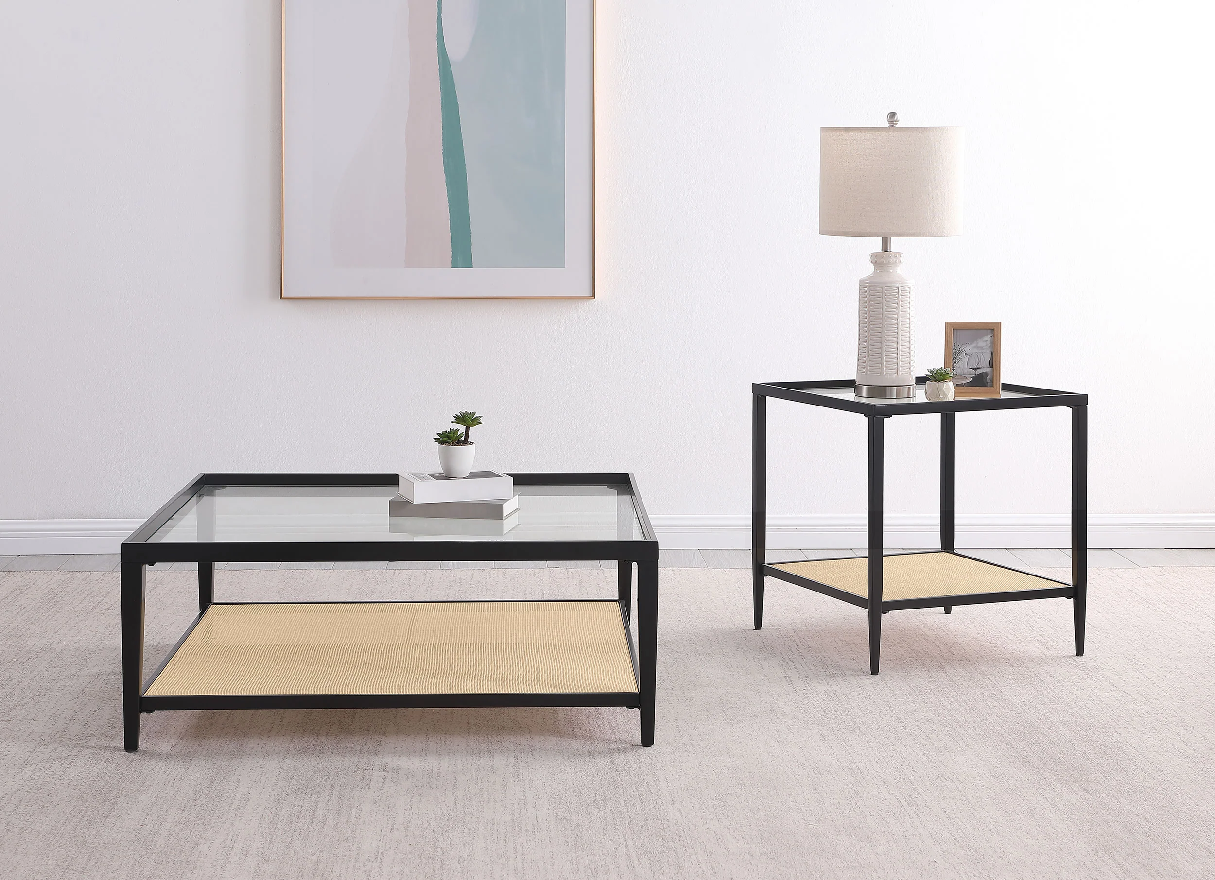 Amherst Coffee and End Table Set Black - Image 19