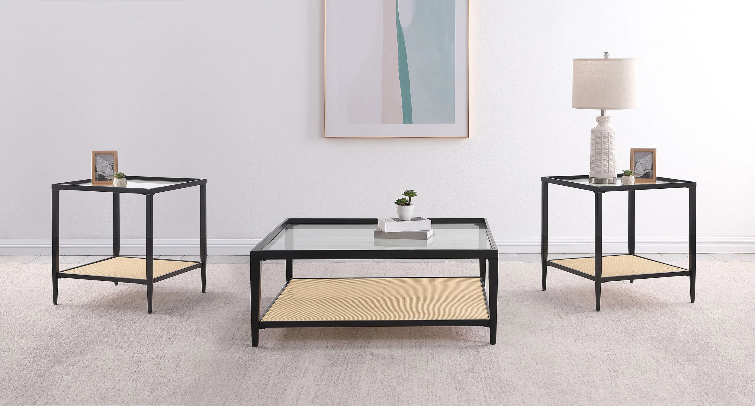 Amherst Coffee and End Table Set Black - Image 20