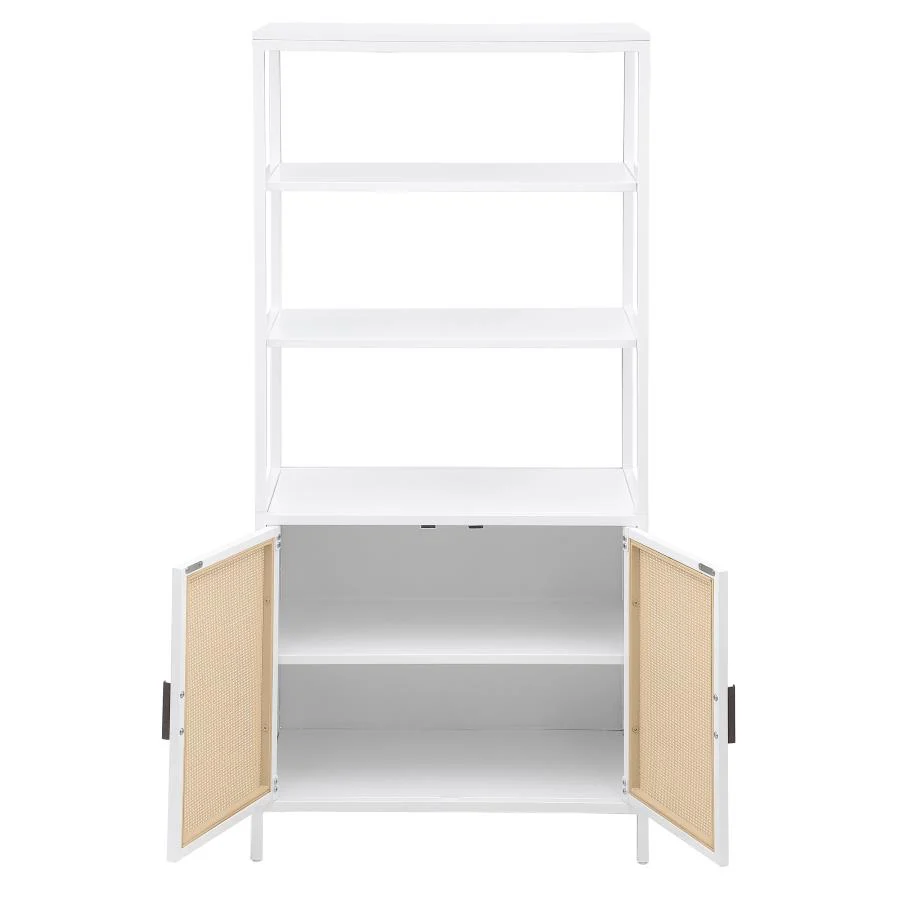 Amherst - 3-Shelf Radio Weave Cane Metal Accent Cabinet - Image 8