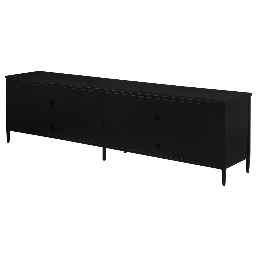 Amherst - 78" 4-Door Metal TV Stand Media Console - Black - Image 8